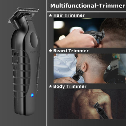 Kemei Hair Clipper & Beard Trimmer Set for Men — Professional Grooming Kit with Reciprocating Shaver, USB Rechargeable, Home & Salon Use, Father's Day & Birthday Gift for Dad