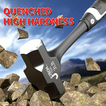 Octagonal Hammer 2/3/4 LB – Heavy-Duty Non-Slip Handle, Professional Masonry & Demolition Sledge Hammer for Stone, Concrete, Construction & DIY Home Projects