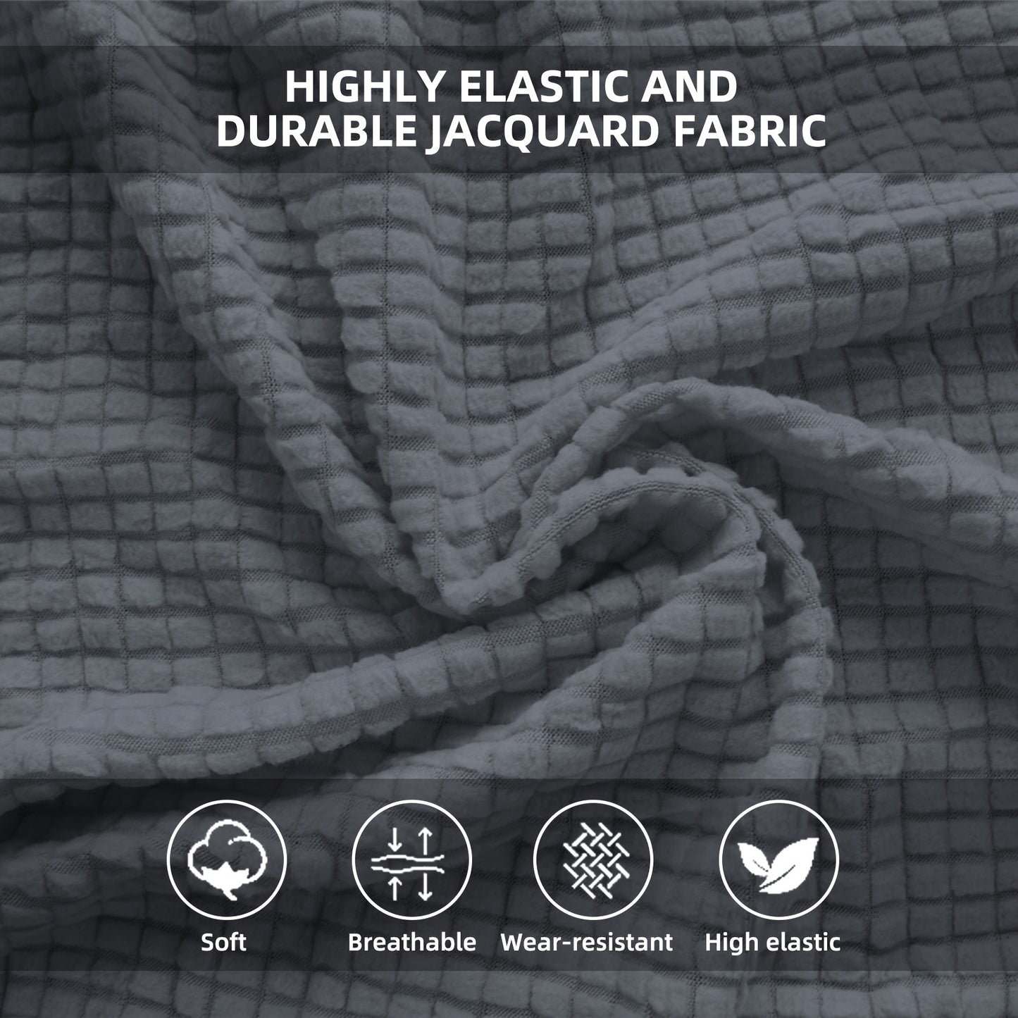4pcs RV Dinette Cushion Covers, Stretch Jacquard RV Sofa Cushion Covers, Machine Washable, Dustproof Anti-Pet Hair RV Backrest Seat Cover Sofa Slipcovers for Booth Seats RV Camper Van Car Bench Protective Decor, Without Battery