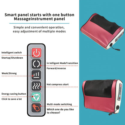 Electric Massager for Neck, Shoulder, Back & Foot – Deep Tissue Kneading Point Massage, Cordless Handheld Body Massager, Relaxation Gift for Women Men Mom Dad, Multiple Modes & Intensities