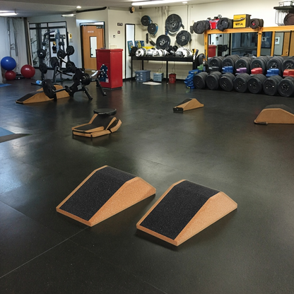 Cork Squat Wedge Blocks 2-Pack – Anti-Slip Pads, 1400 lbs Capacity, Calf Raiser & Yoga Ramp for Weightlifting, Squats & Stretch Training with Portable Bag