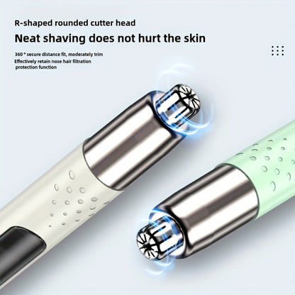 Nose Hair Trimmer Electric – USB Rechargeable Stainless Steel Unisex Trimmer for Nose, Ear & Eyebrow Hair, No-Pull Painless Cutting, Portable Stylish Design for Men & Women