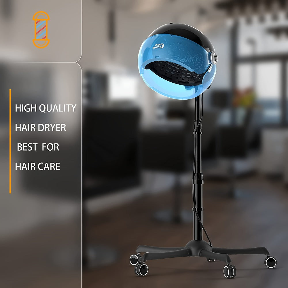 Ionic Floor-Standing Hooded Hair Dryer 1875W — Adjustable Height Professional Salon Hood Dryer for Deep Conditioning, Natural Hair, Roller Sets & Color Processing, 4 Colors