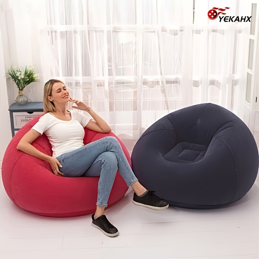 Bean Bag Chair, Soft Floor Lounger for Comfortable Everyday Seating in Living Room detail image - detail view 3