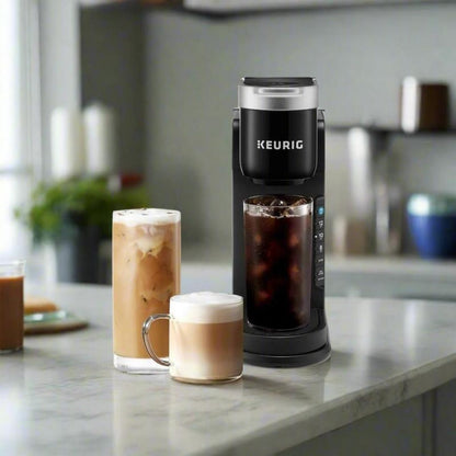 Keurig K-Café Barista Bar Single Serve Coffee Maker – Hot & Iced Coffee, Cold Brew, Coffee Shot, Brew Over Ice, 3 Cup Sizes 8-12oz, 42oz Reservoir, K-Cup Compatible – Black, Certified Refurbished