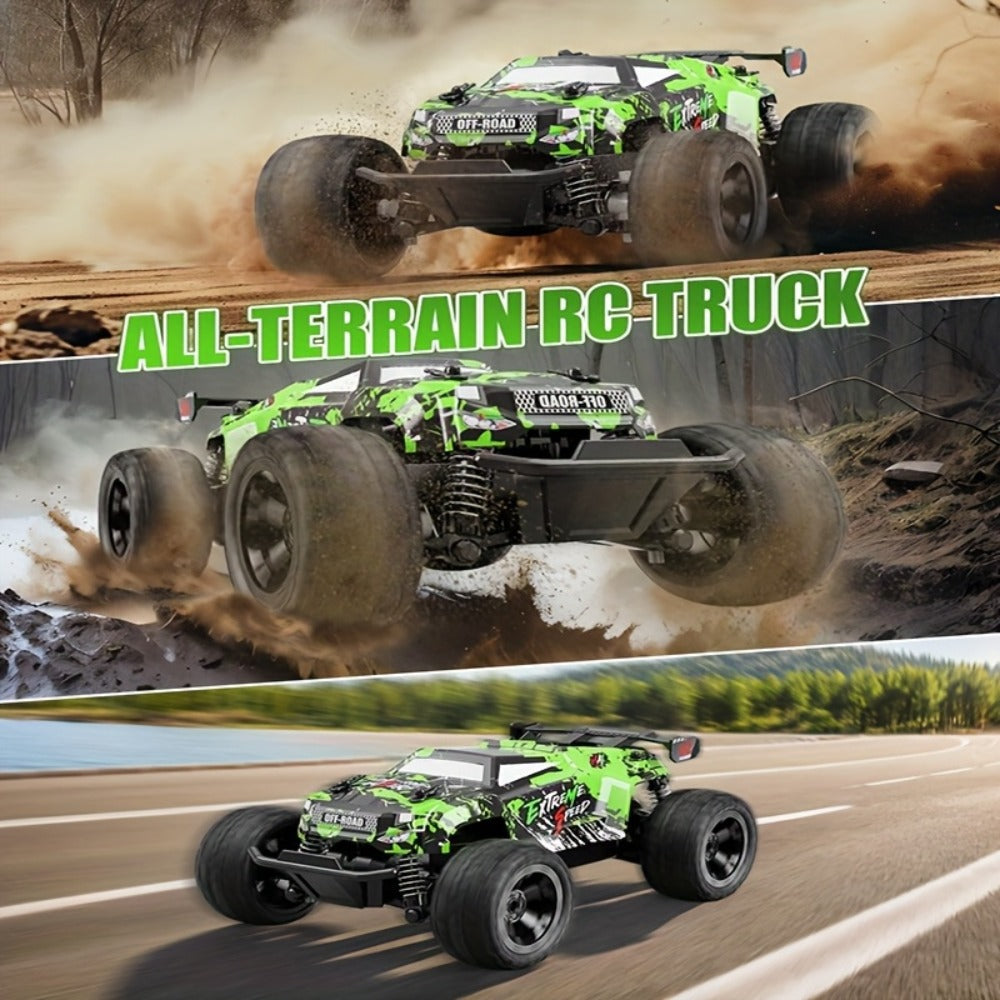 RC Off-Road Truck for Kids 2.4GHz Dual Drive Twin Motor – All-Terrain Anti-Slip Tires Remote Control Car, Sturdy Durable Boys Gift Ages 3 4 5 6 7 Birthday Easter Christmas