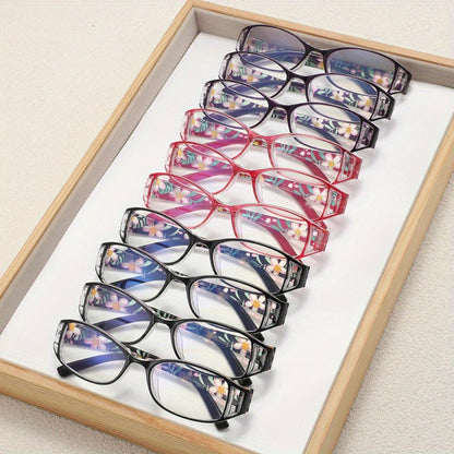 Reading Glasses 10-Pack Classic Rectangular Frames – High-Grade Readers for Men & Women, Seniors, Teachers & Students, Strengths 1.0–4.0x, Bulk Value Set