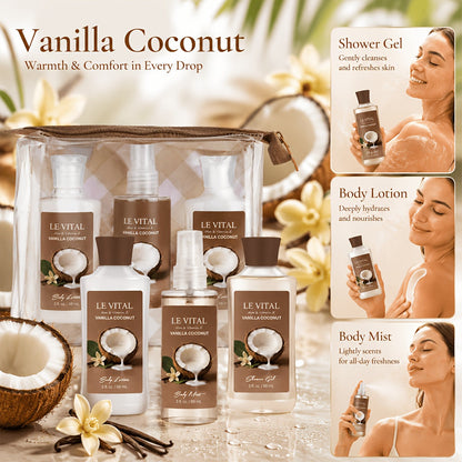 Bath Body Care Gift Set Shower Gel Body Lotion Body Mist Aloe Vera Vitamin E Glycerin Deep Moisturizing Fragrance Set for Women Cherry Blossom Lavender Vanilla Coconut All Skin Types