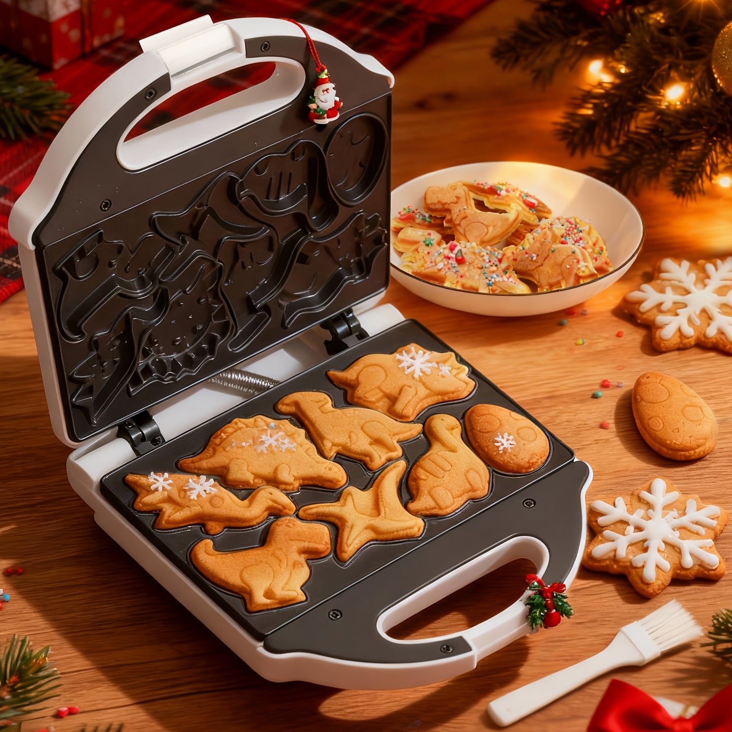 Dinosaur Waffle Maker Electric – 8 Dino Shapes Non-Stick Pancake Maker for Kids | Also Available in Car & Monster Designs