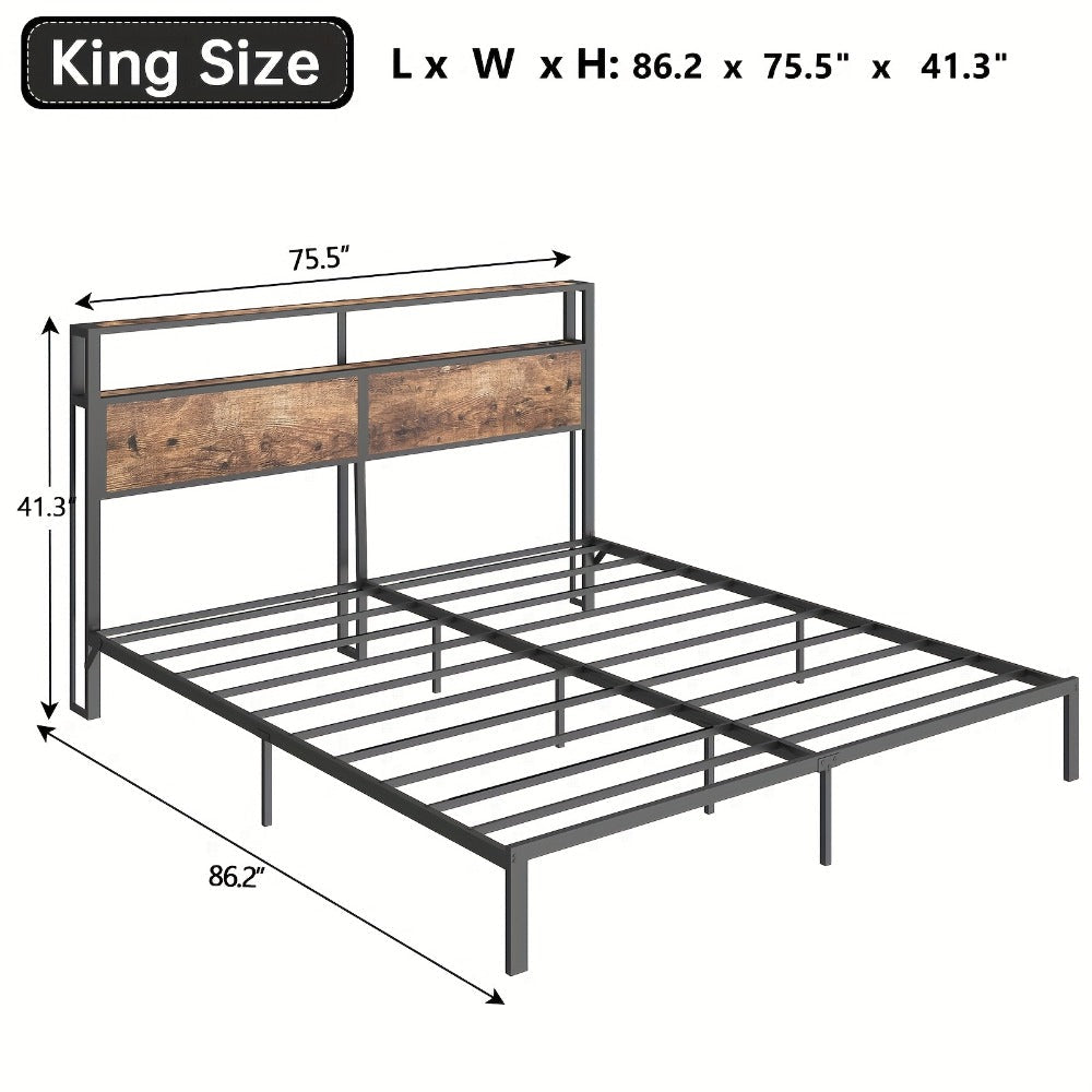 Bed Frame, Platform Bed Base for Bedroom Comfort and Support detail image - detail view 6