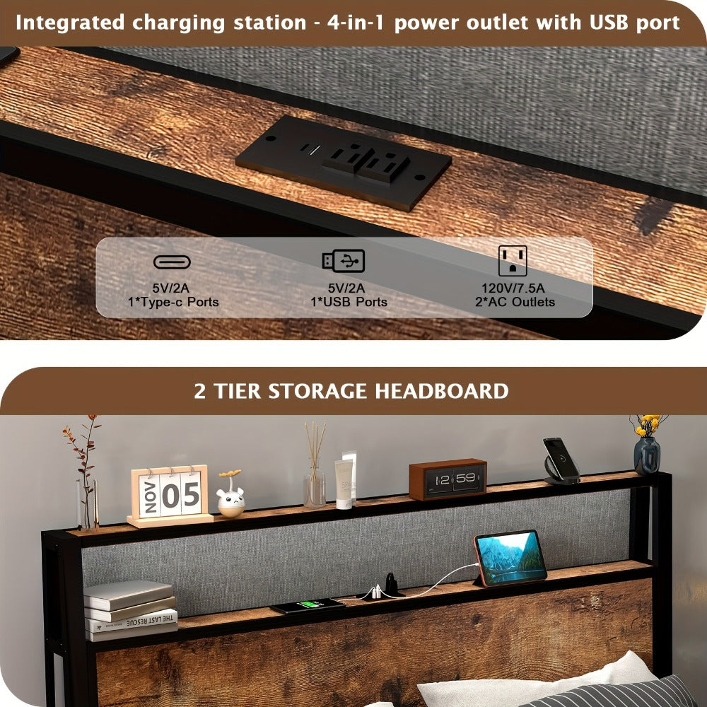 Bed Frame, Platform Bed Base for Bedroom Comfort and Support detail image - detail view 8
