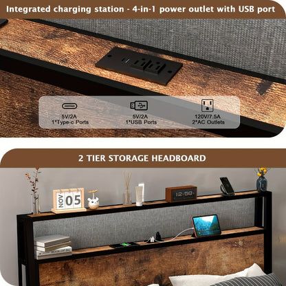 Bed Frame, Platform Bed Base for Bedroom Comfort and Support detail image - detail view 8