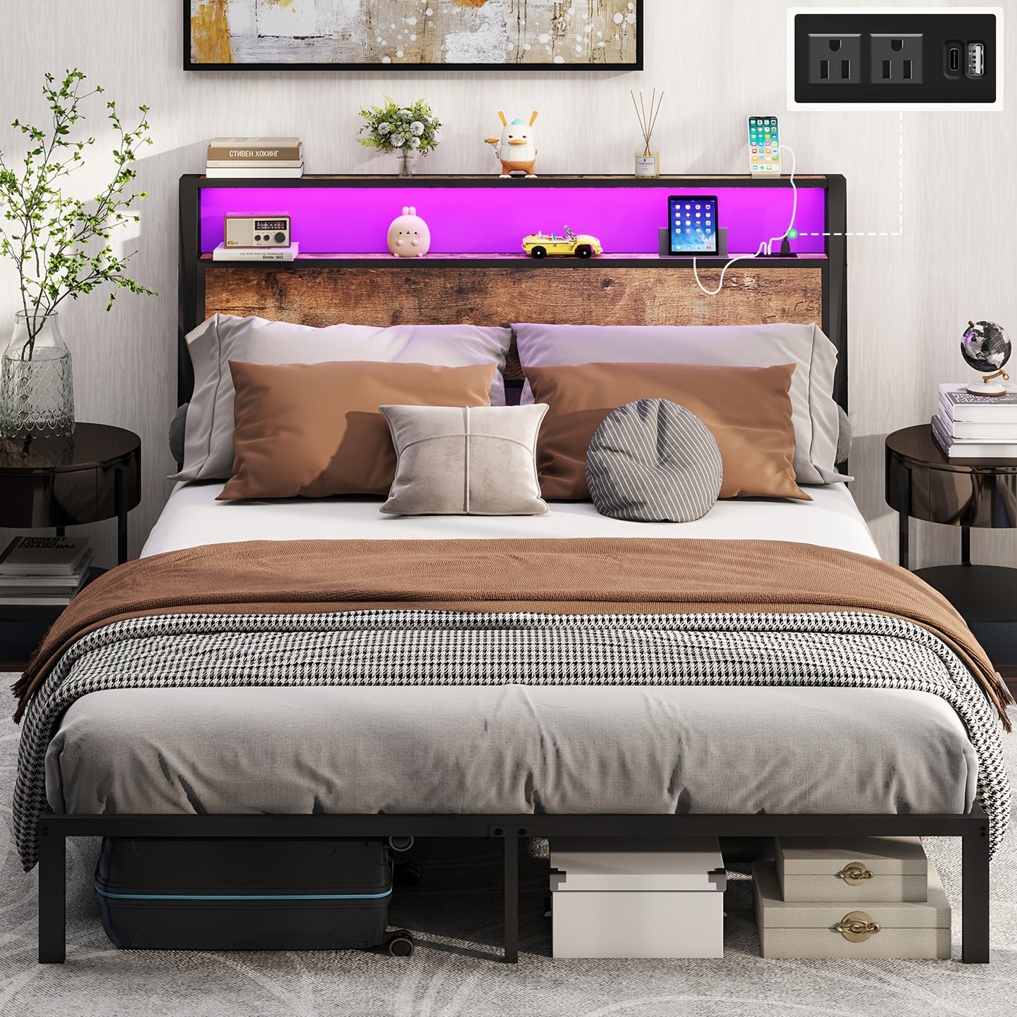 Bed Frame shown in the Queen option