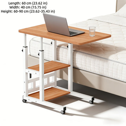 Bedside Table with Wheels Adjustable Height – Multi-Style Nursing Care Table for Elderly & Patients | Single & 3-Tier Rolling Overbed Dining Table, Home Medical Convalescent Furniture, 13 Styles