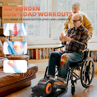 Under Desk Elliptical Machine with Remote Control, Electric Seated Pedal Exerciser 12 Speeds Quiet & Portable Mini Elliptical for Home Office, Low-Impact Leg Workout for Seniors & Adults