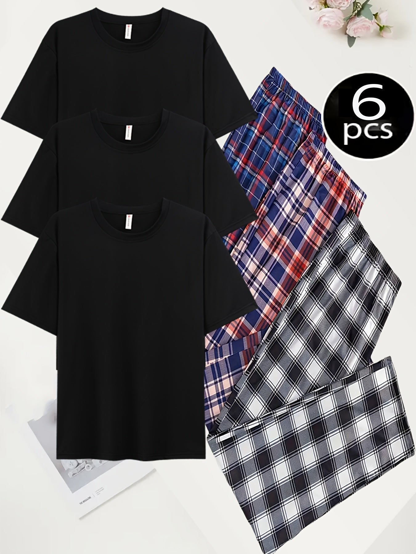 Men's Pajama Pants - Plaid Style 664485