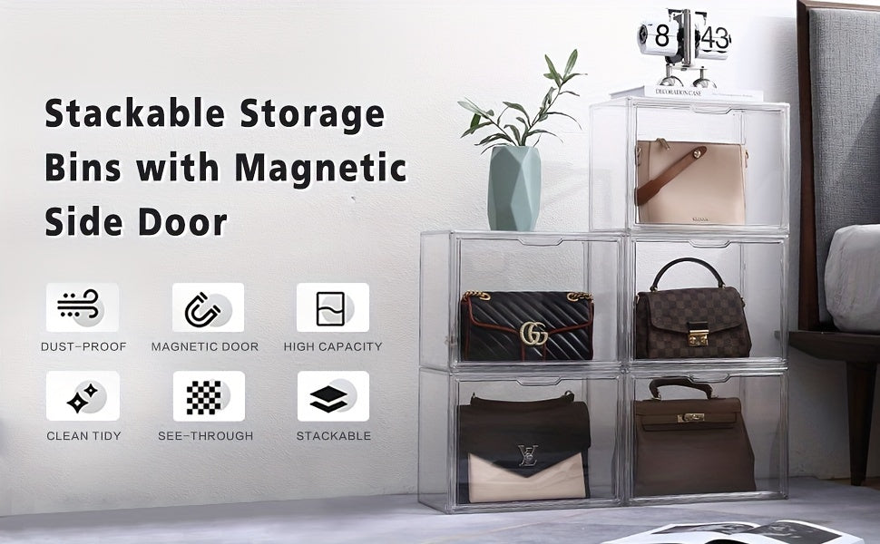 Clear Display Case Set of 3 – Dustproof Transparent Storage Box Organizer for Collectibles, Car Models, Action Figures & Show Display | Collector Display Cases for Adults & Kids