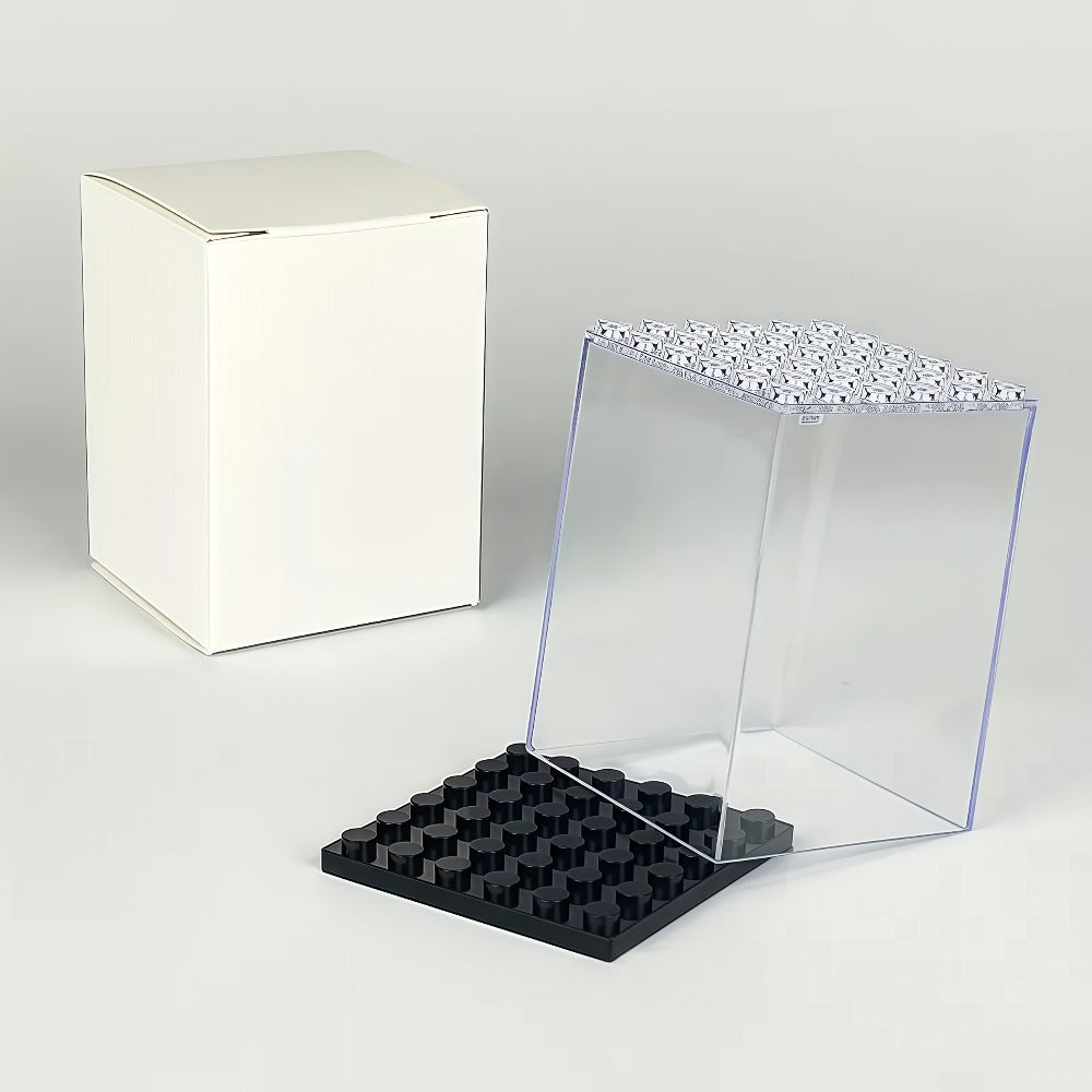 Minifigure Display Case 20-Pack – Clear Acrylic Stackable Storage Boxes for LEGO Figures, Action Figures & Collectibles | Dustproof 360° Showcase, 2.68×1.89×1.89 in