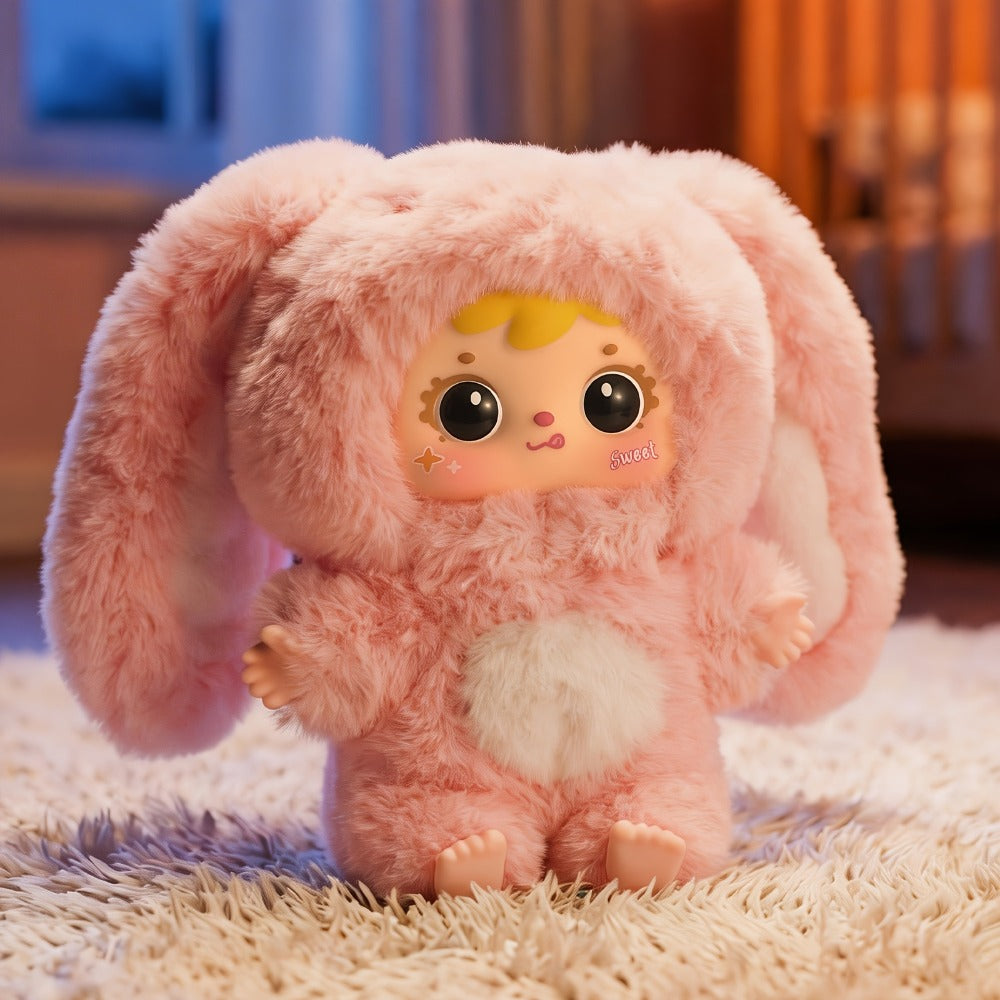 Kawaii Plush Keychain Charm – Cute Pet Healing Doll Rabbit Bear Stuffed Animal Bag Pendant, Random Style, Birthday Gift for Girls & Teens