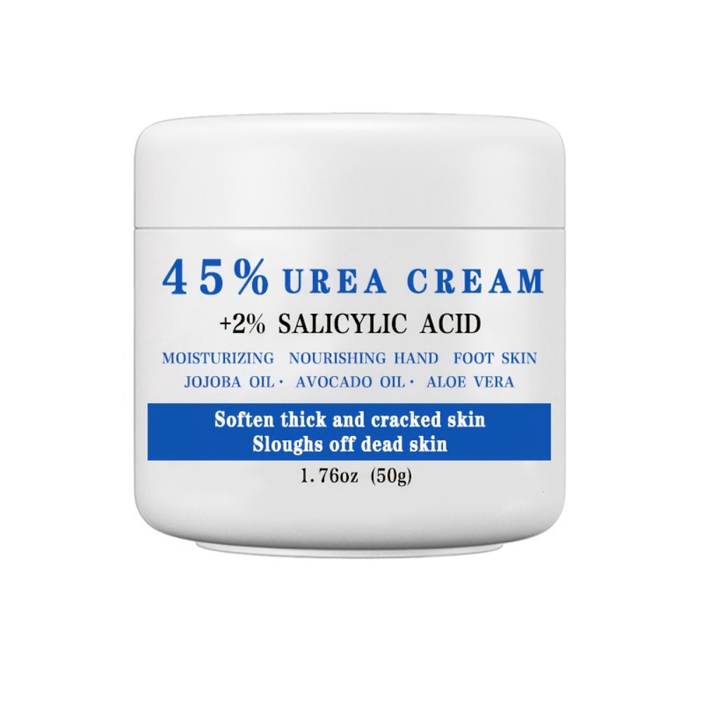 45% Urea Foot Cream with 2% Salicylic Acid – Cracked Heel Repair Lotion for Dry Rough Thick Skin Exfoliating Dead Skin Softening & Repairing Foot Care Treatment 1.76oz