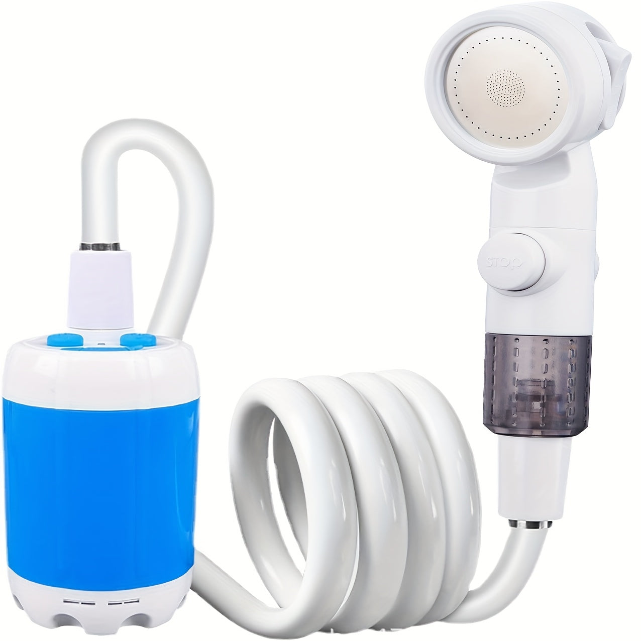 Rechargeable Electric Camping Shower Pump - Portable Outdoor Shower for Hiking, Climbing, Beach & Backpacking, USB Rechargeable Submersible Water Pump for Car Washing, Pet Bathing, Crop Watering & Garden Irrigation