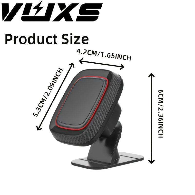 VUXS Powerful Magnet Phone Holder, Used for Dashboard, Rotatable Magnetic Phone Holder, Compatible with iPhone, Samsung And Other Phones, with 4 Metal Plates And 4 Reinforced Magnets, High-quality Magnetic Phone Holder
