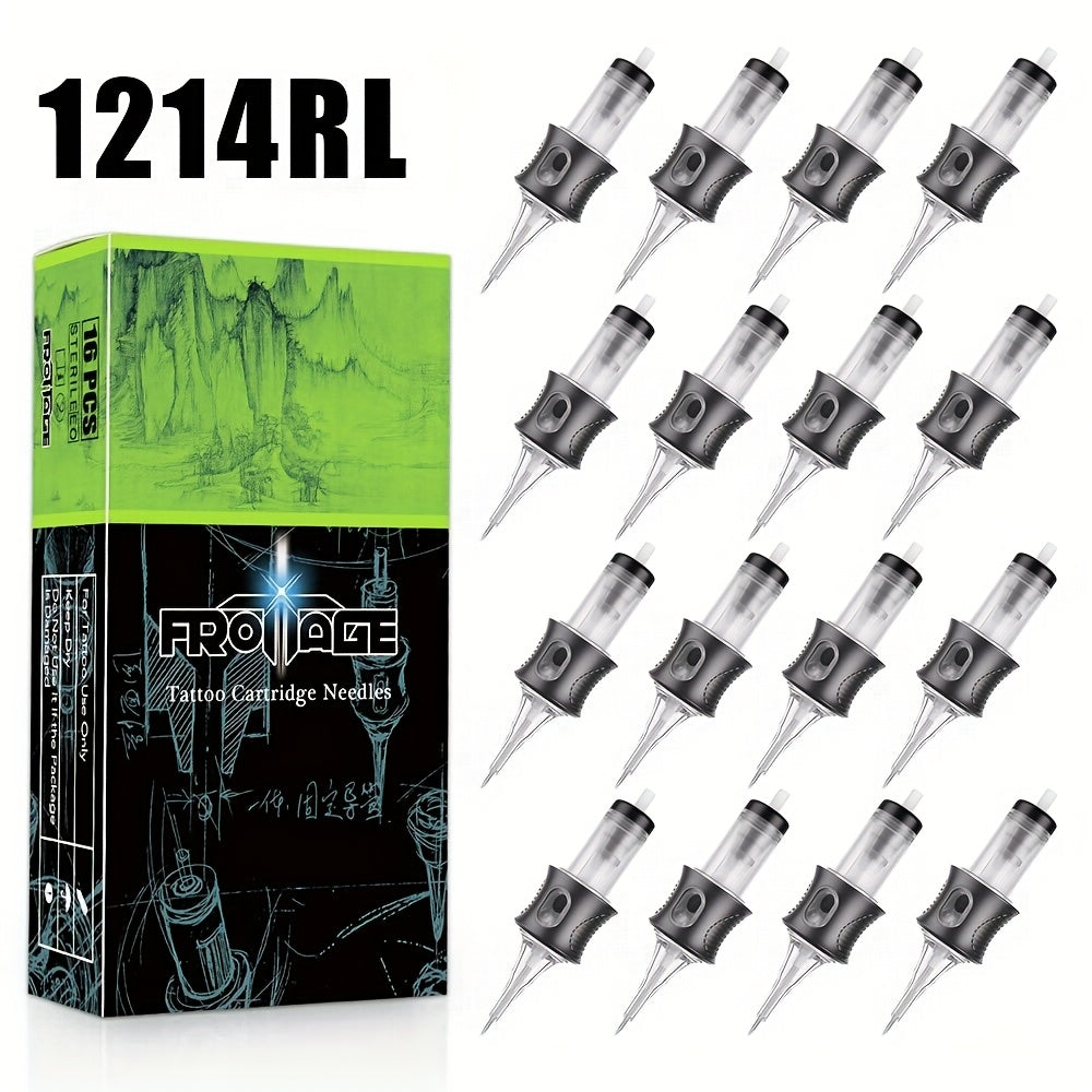Tattoo Needle Cartridge Set 26 Sizes Integrated High Transparency Tips Round Liner Shader Curved Magnum M1 RL RS CM Disposable for Professional Artists & Beginners