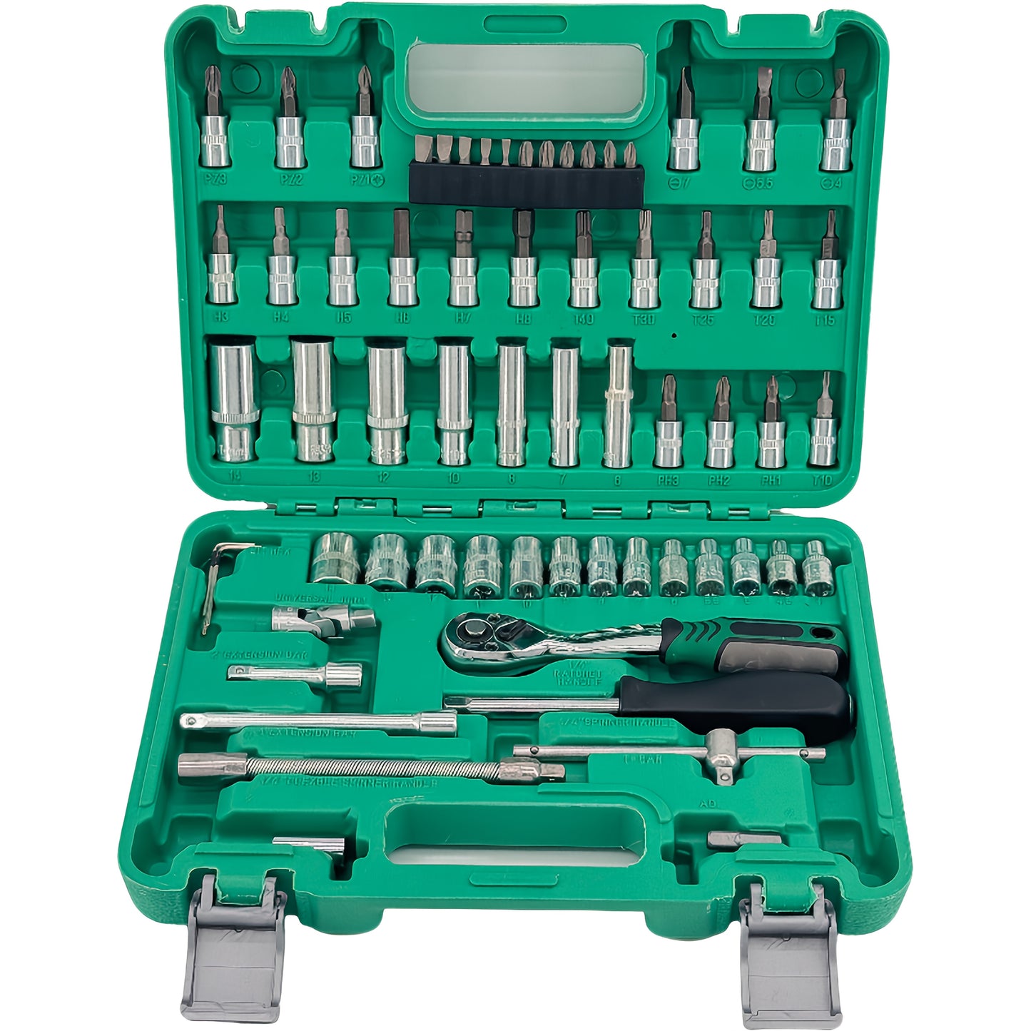 53+12/53/216/216+14pcs Tool Sets, MechanicTool Kits For Auto Repair, 1/2 *1/4" 3/8 "Drive Depth And Standard Sockets, Professional Racing Grade Auto Parts Repair Fast Ratchet Wrench And Other Auto Repair Accessories Combination Tool Kit