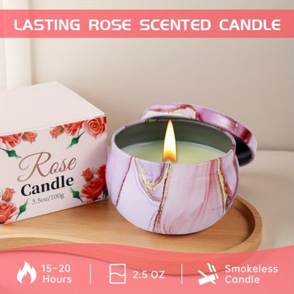 Luxury Spa Gift Set for Women 10-Piece Rose Scented Candles Bath Salt Balls Dried Flowers Eye Mask Soap Blanket Socks Hair Ribbon Gift Card Birthday Christmas Mother's Day Valentine Gift