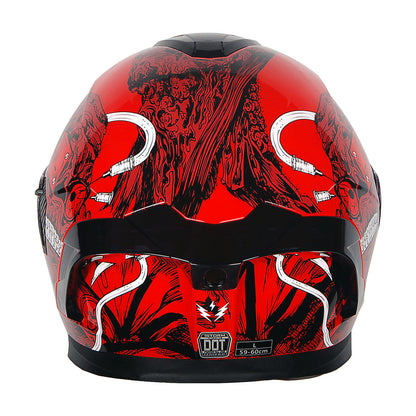 Full Face Motorcycle Helmet DOT Approved – Dual Visor Anti-Fog Pinlock Shield, Street Bike Adult Helmet with Sun Inner Shield, Aerodynamic Thermoplastic Shell, S/M/L/XL