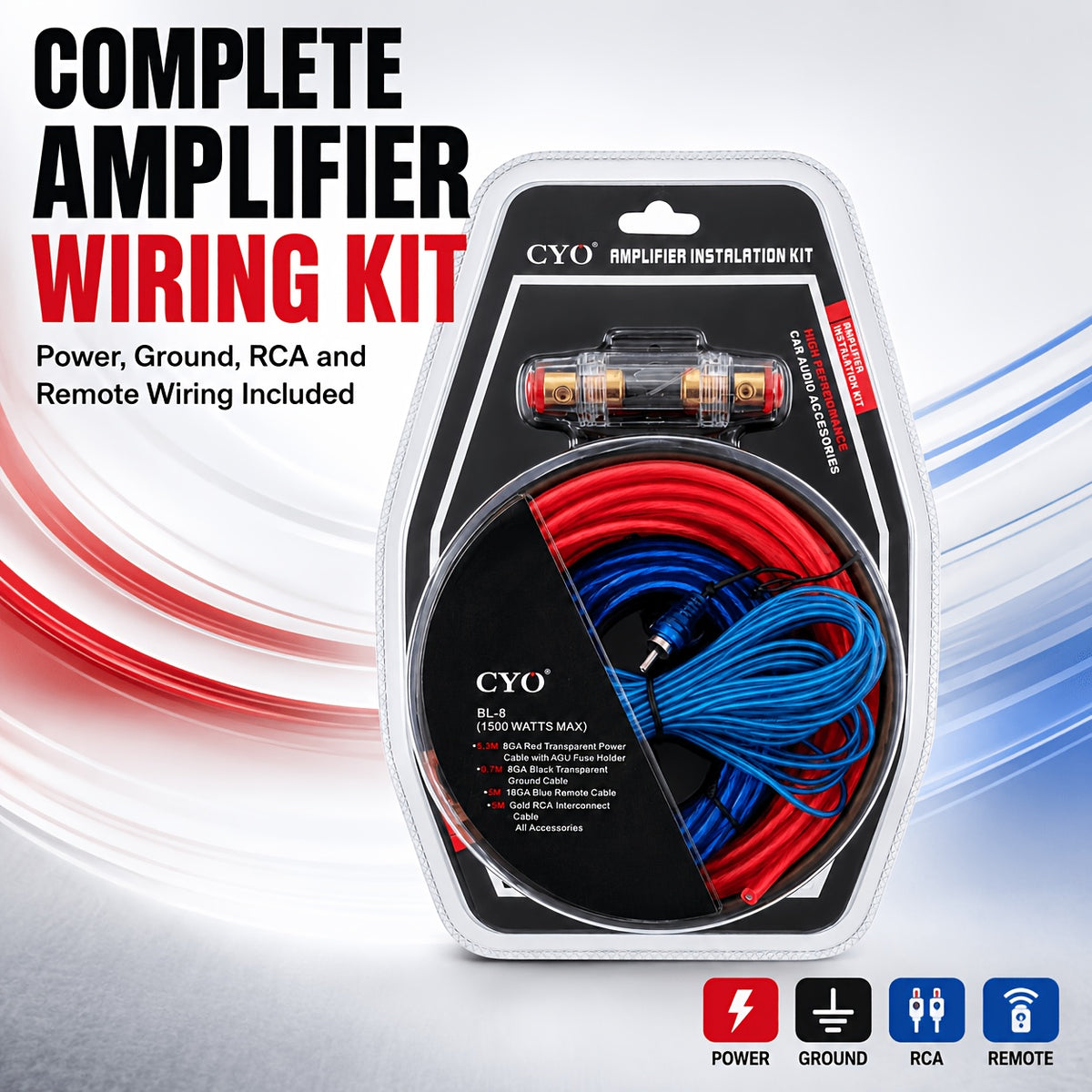 Car 10GA Subwoofer Sleeve Wire, Car Power Amplifier Sleeve Wire Wiring, High-performance Copper Material, Durable RCA Audio And Power Wiring, Thick Core Wire, Suitable for Car Audio And Video Installation, Compatible with Room Electrical Hardwiring.