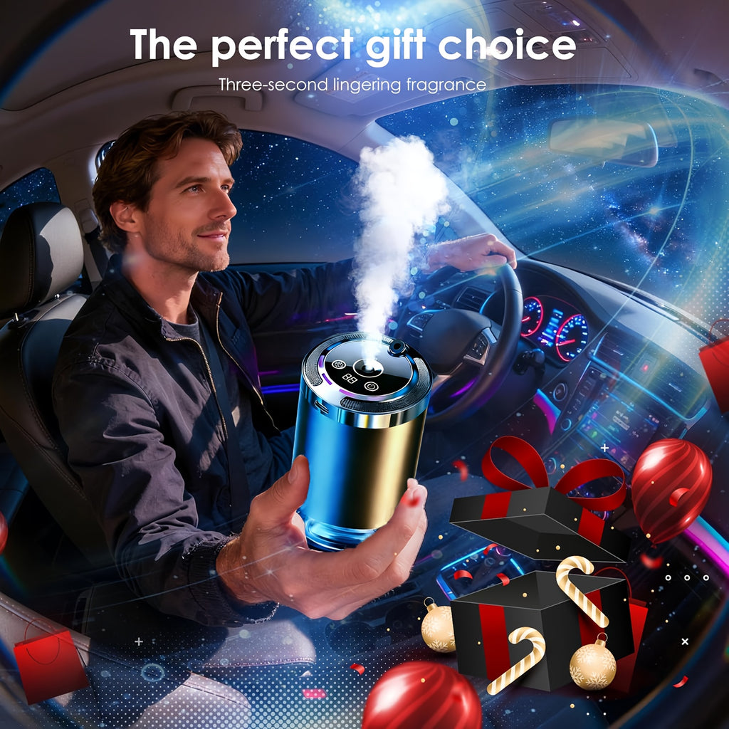 Smart Car Aroma Diffuser - Comes with 1/3 Bottles Of 1.69oz Ocean-scented Essential Oils, Car Air Freshener, Car Aroma Diffuser, Humidifier, Starry Sky Projection, And Ambient Light. Essential Oil Diffuser, The Essential Oil Diffuser Features Car