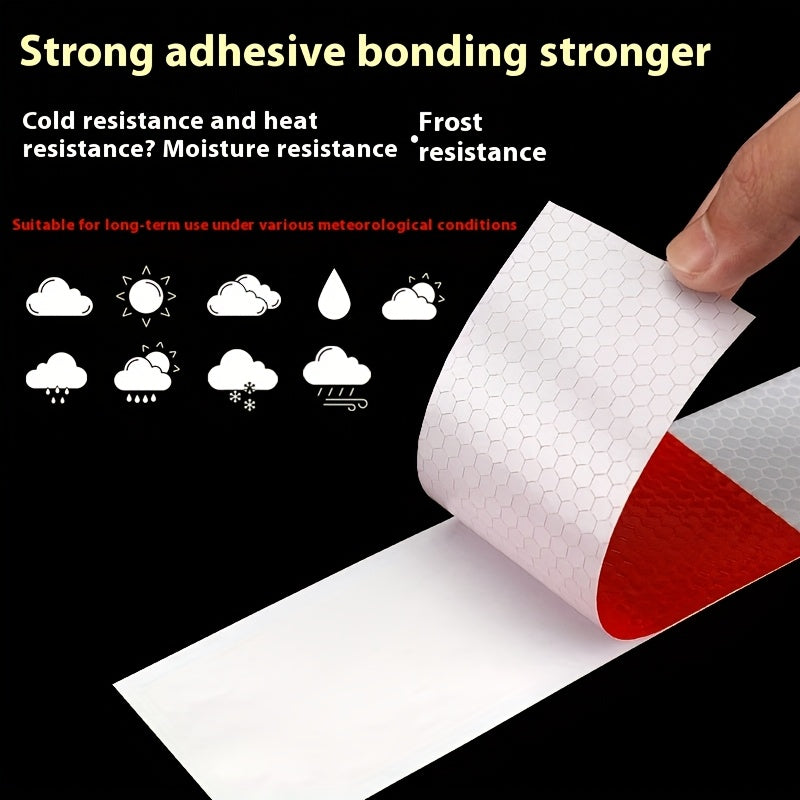 [Multi-volume Series]DOT-C2 Reflective Tape 2" X 60ft | Red & White, Ultra-Bright 360° Safety Marking for Trucks, Trailers, Vans & Construction Signs All-Weather Strong Roll
