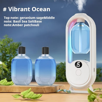 Aromatherapy Diffuser with Essential Oils 2-in-1 Humidifier - Hotel Scent Home Fragrance Machine with Natural French Essential Oils, Ultrasonic Spray, LED Ambient Light, Whole House Air Freshener for Bedroom, Living Room, Office