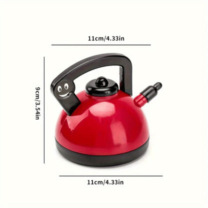 Kids Pretend Play Kitchen Set 51 Pcs – Cookware Tableware & Play Food Toddler Kitchen Toy for Boys & Girls Ages 3+ – STEM Learning Role Play Cooking Gift for Birthday Christmas Holiday Red