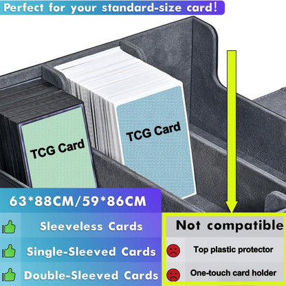 Trading Card Storage Box 1800+ Cards with 10 Dividers – Large Deck Case for Pokemon TCG, MTG Commander, Sports Cards – Multiple Colors, Fits Sleeved Cards