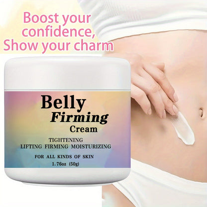 Belly Firming Cream with Hyaluronic Acid & Caffeine – Intensive Tightening & Lifting Body Lotion with Shea Butter Jojoba Oil & Vitamin E for Belly Buttocks Thighs Arms – Alcohol Free All Skin Types