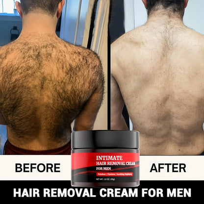 Hair Removal Cream for Men - Fast Acting Depilatory for Chest Back Legs Arms Intimate Areas Sensitive Skin Formula 50g