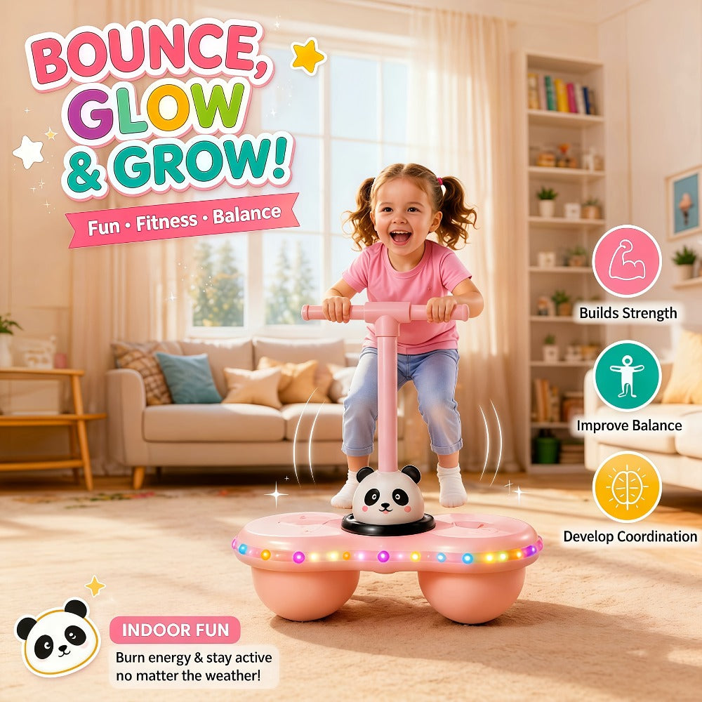 Rainbow LED Bouncing Ball for Kids & Adults – Light Up Glow Sensory Toy for Balance Coordination Indoor Outdoor Active Play Gift Boys Girls Ages 3+