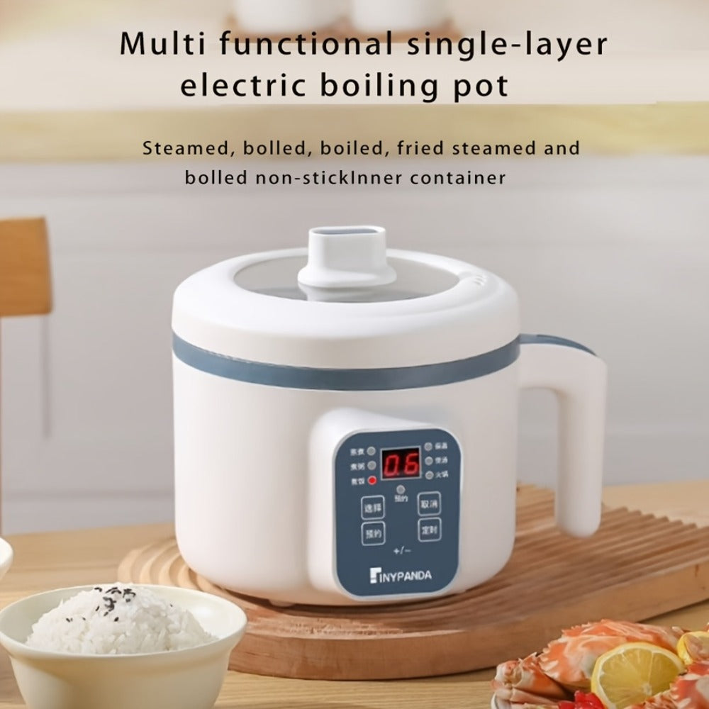 Electric Hot Pot 1.7L Multifunctional | 6 Cooking Modes Steam & Cook Non-Stick Mini Electric Cooker with Overheat & Dry Protection for 1-2 People – Rice, Soup, Noodles & More, Single & Double Layer