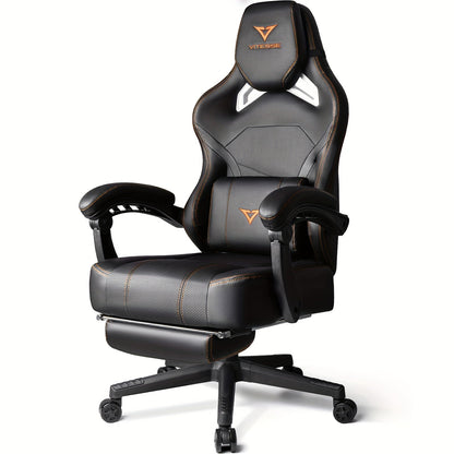 Gaming Chair shown in the Black+Orange option