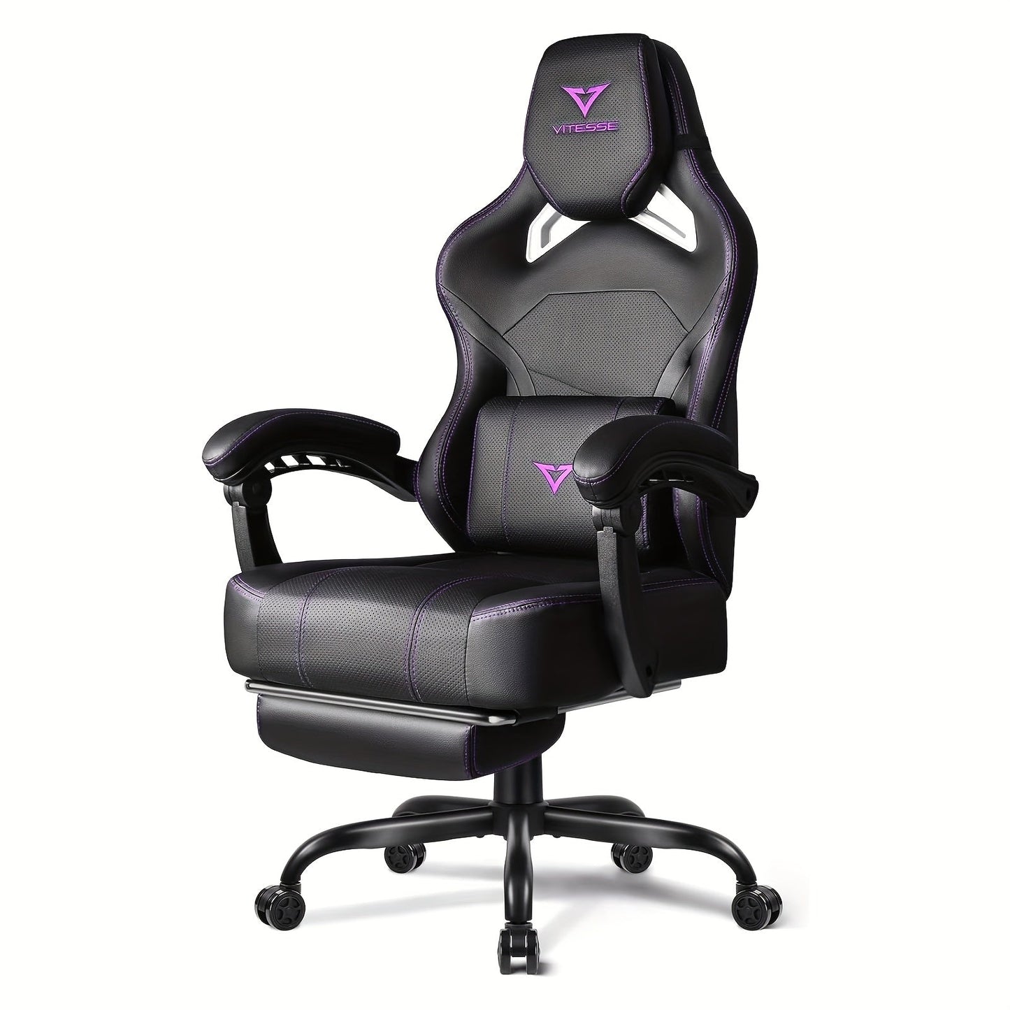 Gaming Chair shown in the Black+Purple option