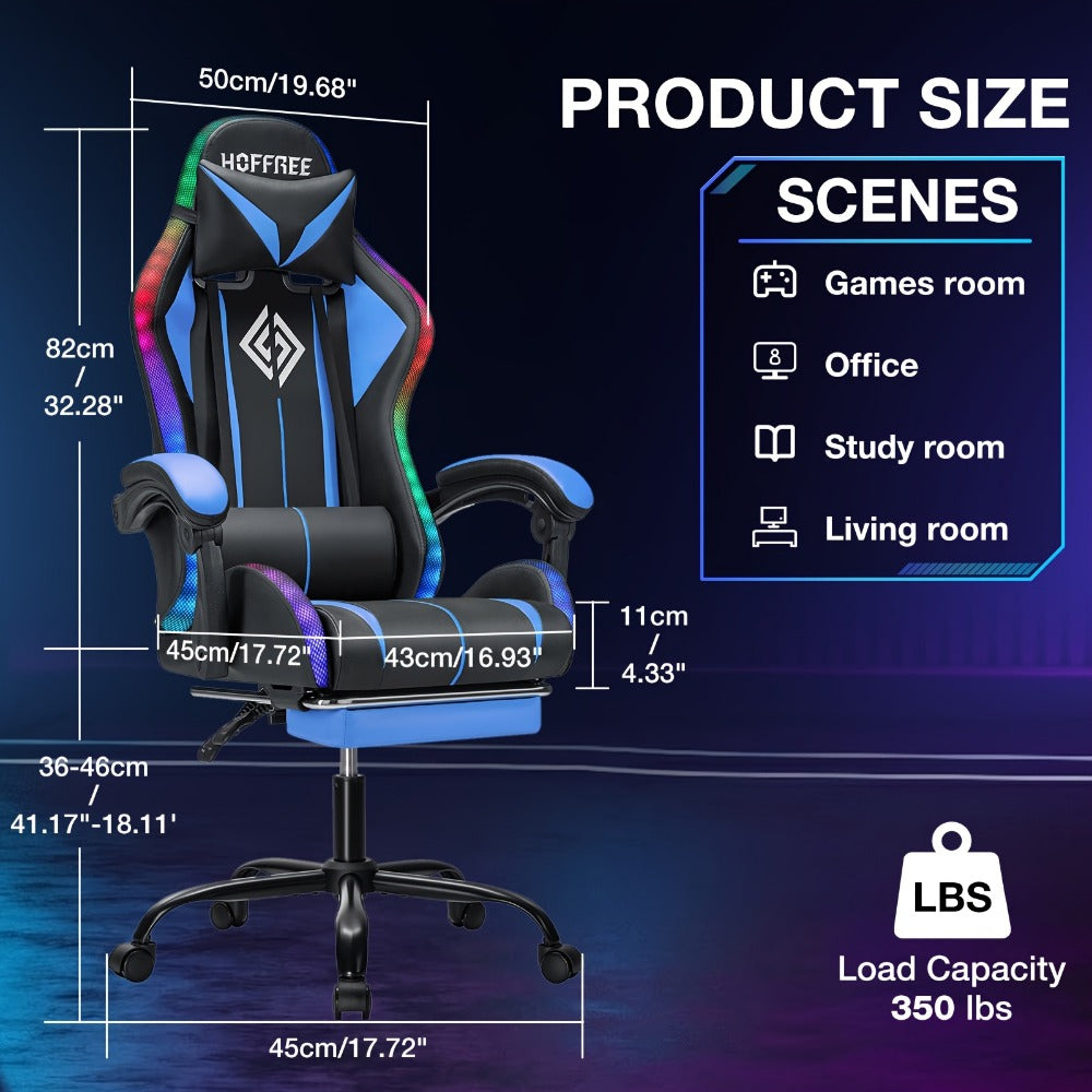 Big and Tall Tall Gaming Chair with Armrests, Ergonomic Video Game Chair detail image - detail view 4
