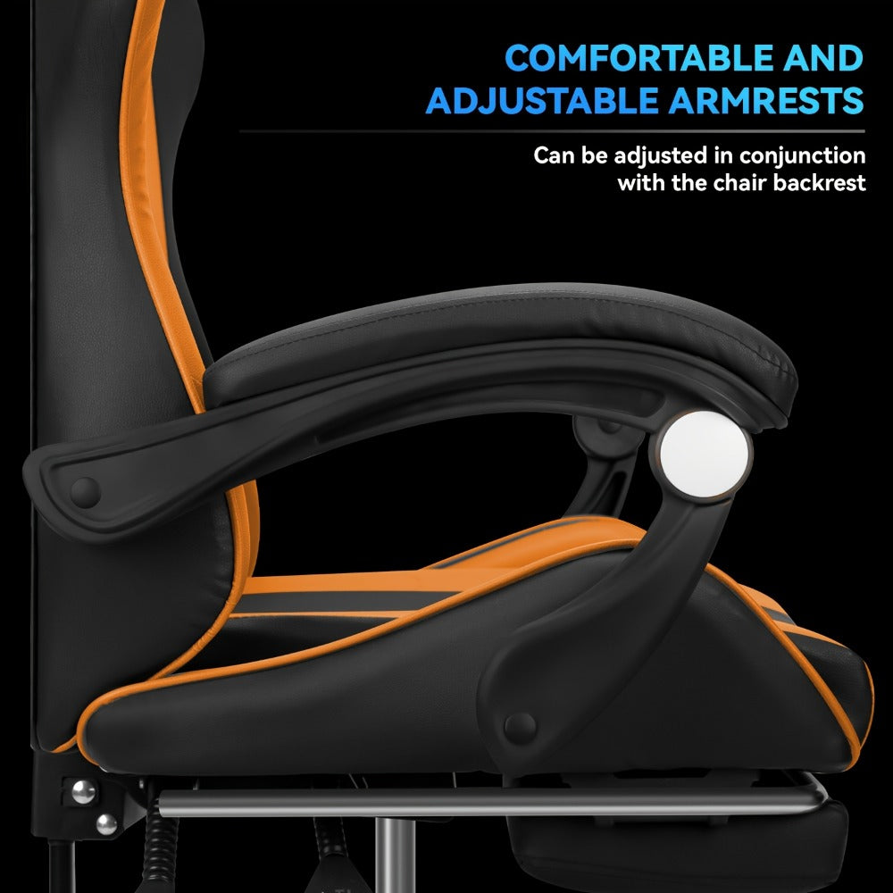 Big and Tall Tall Gaming Chair with Footrest and Lumbar Support and Multiple Color Options detail image - detail view 13
