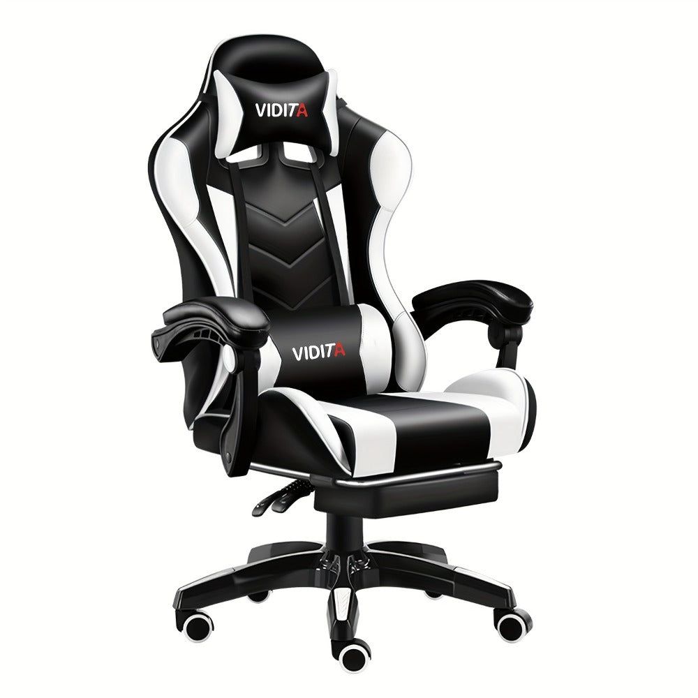 Big and Tall Tall Gaming Chair with Footrest and Lumbar Support and Multiple Color Options detail image - detail view 3