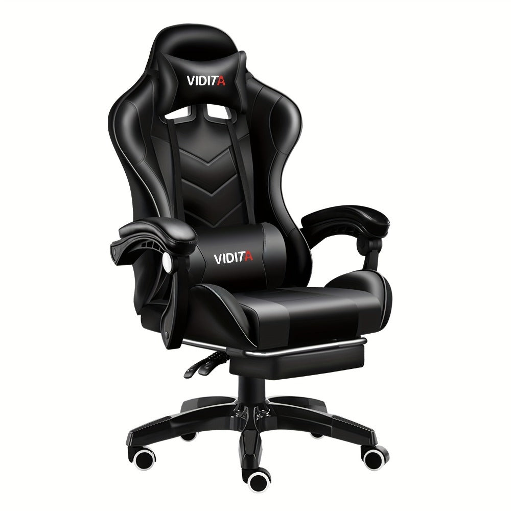 Big and Tall Tall Gaming Chair with Footrest and Lumbar Support and Multiple Color Options detail image - detail view 9