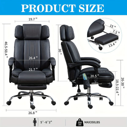 Big and Tall Tall Office Chair, Ergonomic Desk Chair for Comfortable Everyday Seating detail image - detail view 4