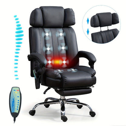 Office Chair, Big and Tall Massage 500 lbs - PU Leather Executive Desk Chair with Heat, 8 shown in the main product view