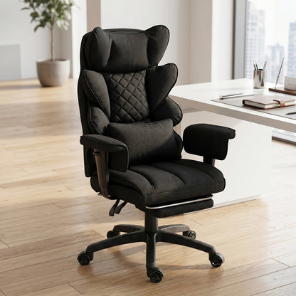Office Chair shown in the Black-fabric option