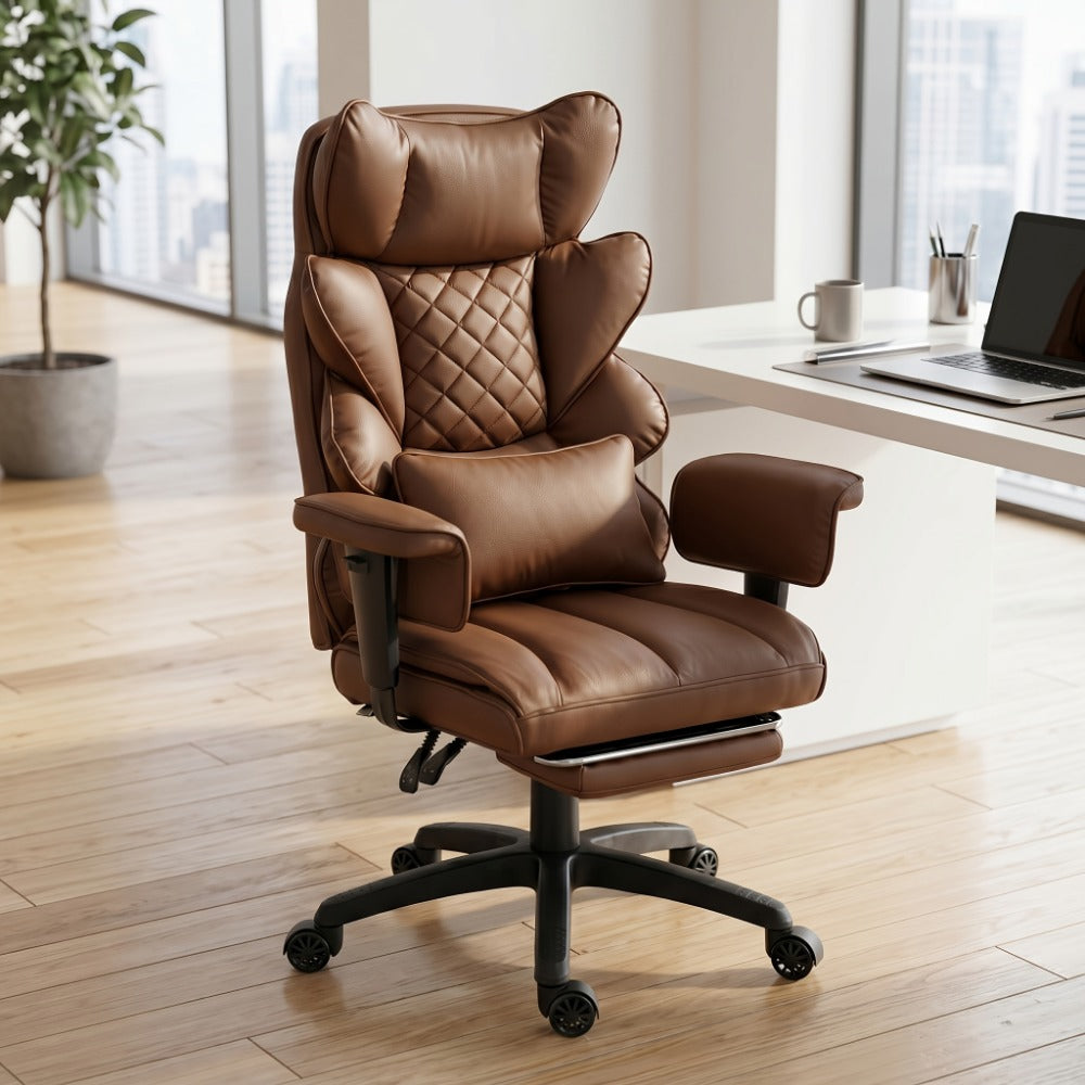 Big and Tall Tall Office Chair with Footrest and Lumbar Support and Pocket Springs detail image - detail view 10